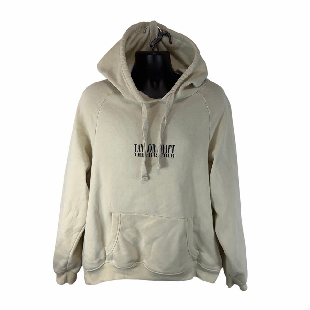Taylor Swift Eras Tour Hoodie Cream Size XL Official Tour Merch